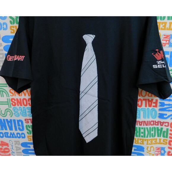 Get Smart Movie Promo T Shirt Size L Steve Carrell 2008 Tie Graphic Bud Logo - Picture 3 of 6